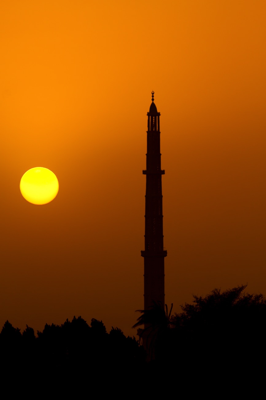 Crépuscule sur le minaret